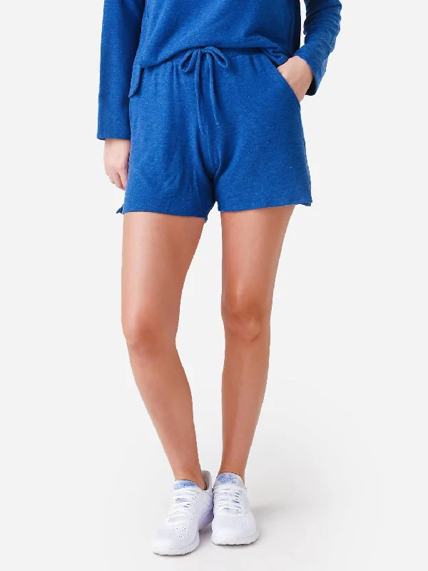 Ruffled Hem Women Shorts to Add a Feminine TouchSoft Short In Classic Blue