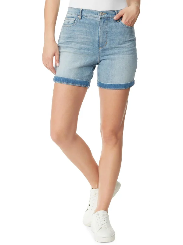 Bermuda Women Shorts for a Classic and Sophisticated LookWomens High Rise Mini Denim Shorts