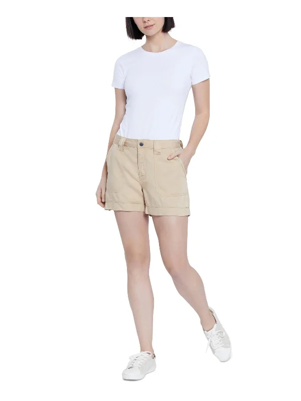 Twill Women Shorts with a Smooth Texture and DurabilityWomens Utility Stretch Casual Shorts