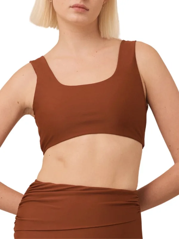 Push - up bikini top to enhance the bust for a confident beach appearanceDune Tank Rust