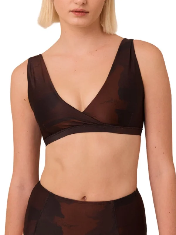 High - waisted bikini for a retro and tummy - flattering lookMariposa Top Metamorphic Print