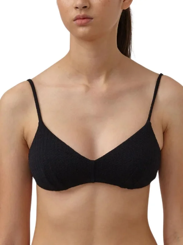 Ruched bikini with fabric gathers for a slimming effectRa Francesc Bralette Bikini Top