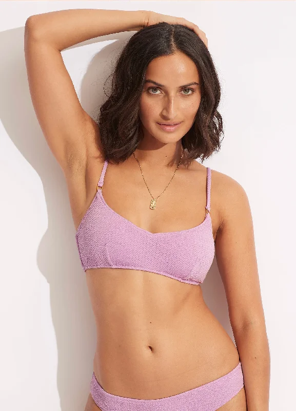 Plus - size bikini with full - coverage options for comfort and confidenceSea Dive Bralette - Lilac